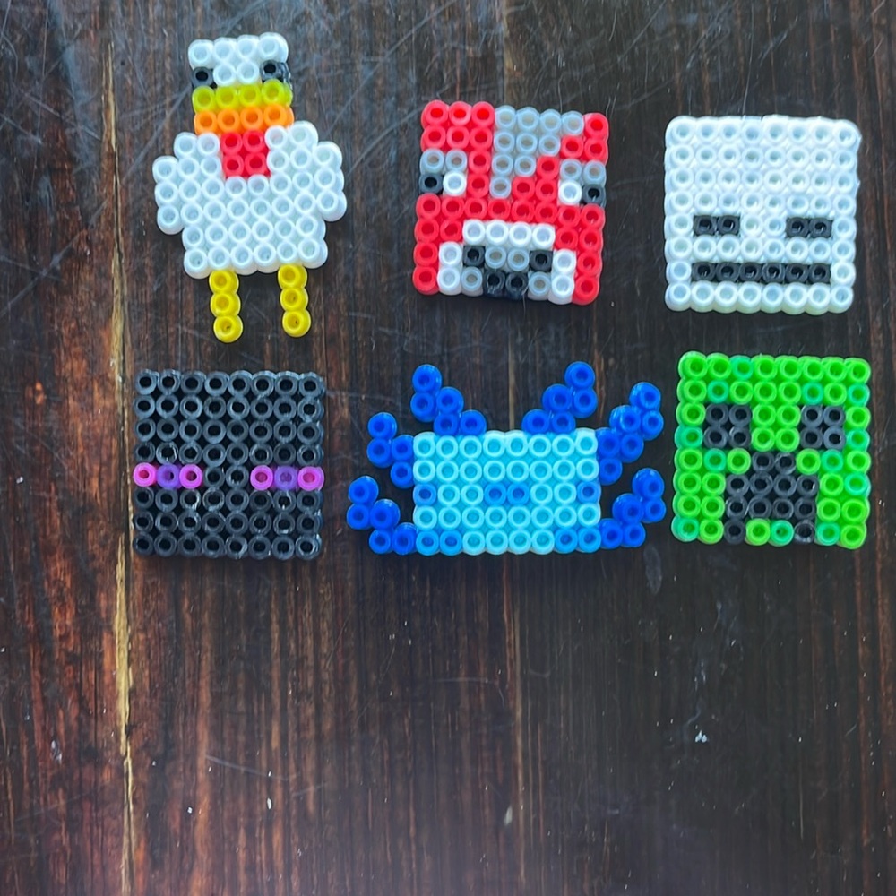 Lot of Minecraft Bead Art